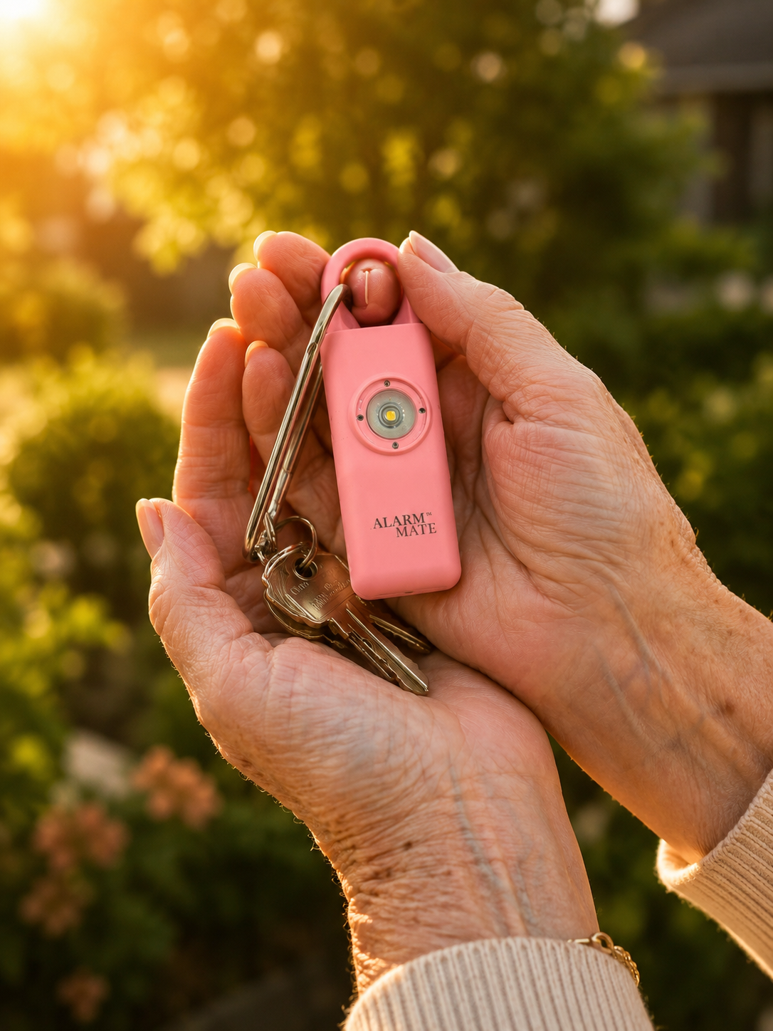 BLUSH MATE personal alarm — everyday lifestyle photo